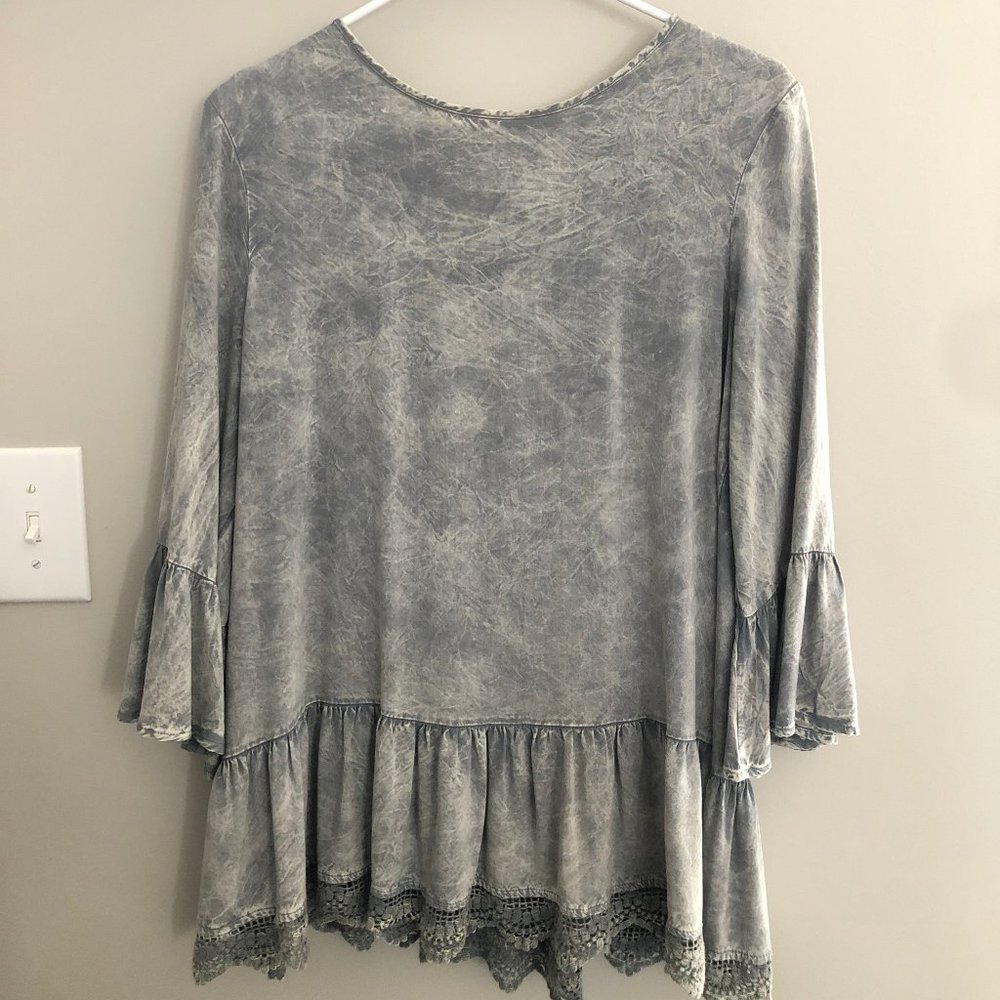 Gray Altar'd State Peplum Top